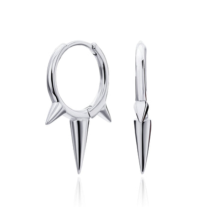 Conical 925 Sterling Silver Earrings For Women With 18K Gold Plating 0.03µm Thickness