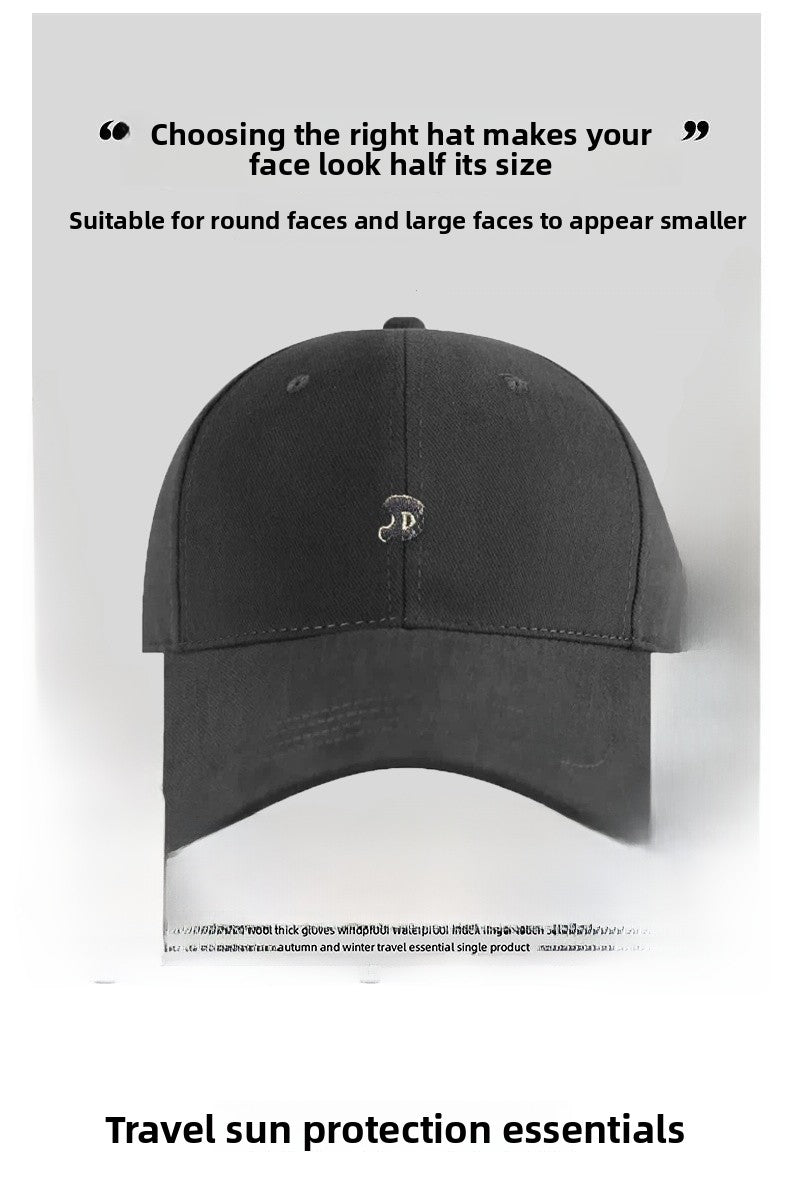 Unisex Simple Style Baseball Cap With Wide Brim Featuring Embroidery And UV Protection In Cotton Material