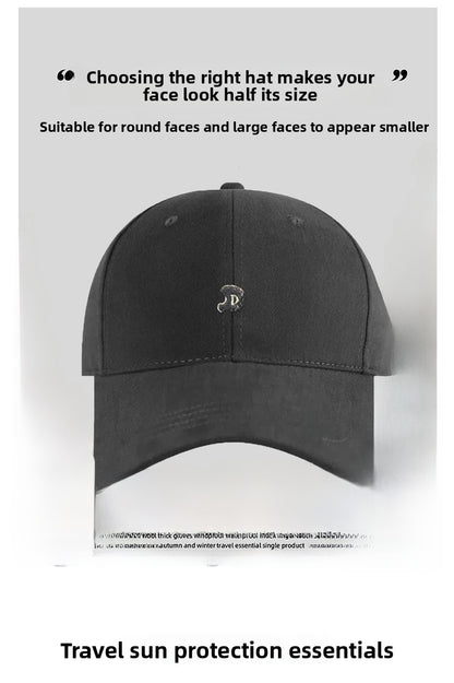 Unisex Simple Style Baseball Cap With Wide Brim Featuring Embroidery And UV Protection In Cotton Material