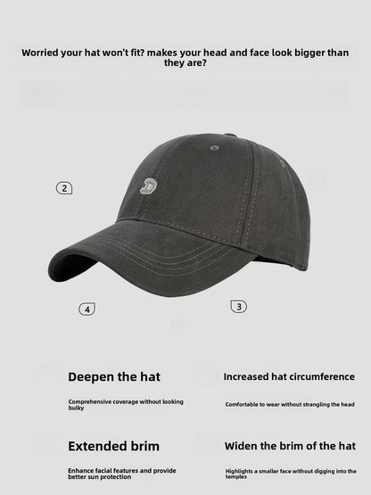 Unisex Simple Style Baseball Cap With Wide Brim Featuring Embroidery And UV Protection In Cotton Material