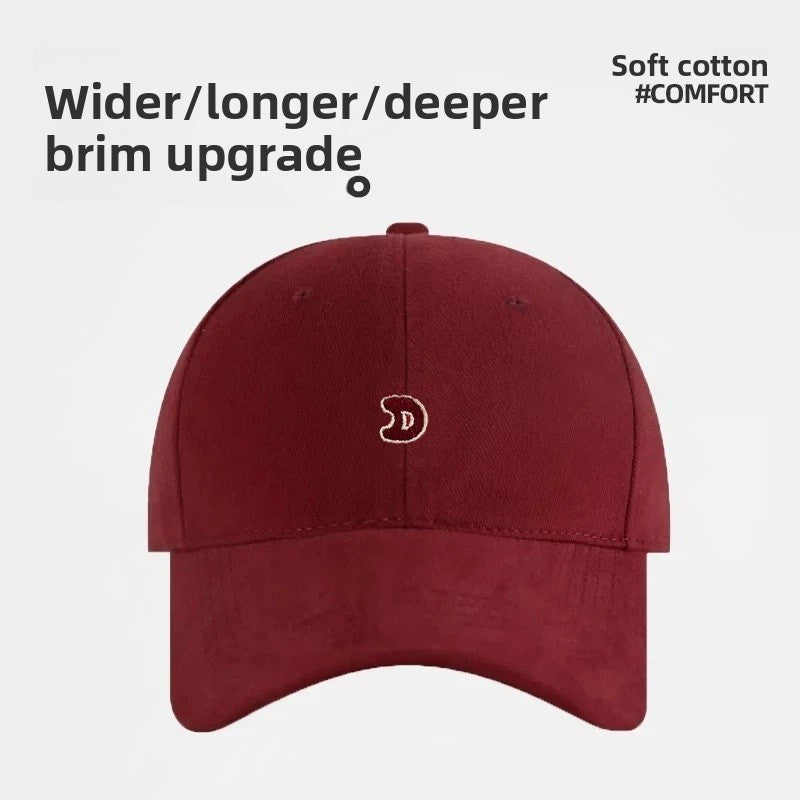 Unisex Simple Style Baseball Cap With Wide Brim Featuring Embroidery And UV Protection In Cotton Material
