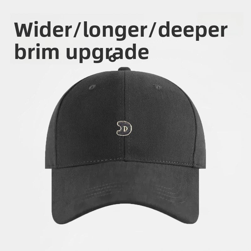 Unisex Simple Style Baseball Cap With Wide Brim Featuring Embroidery And UV Protection In Cotton Material