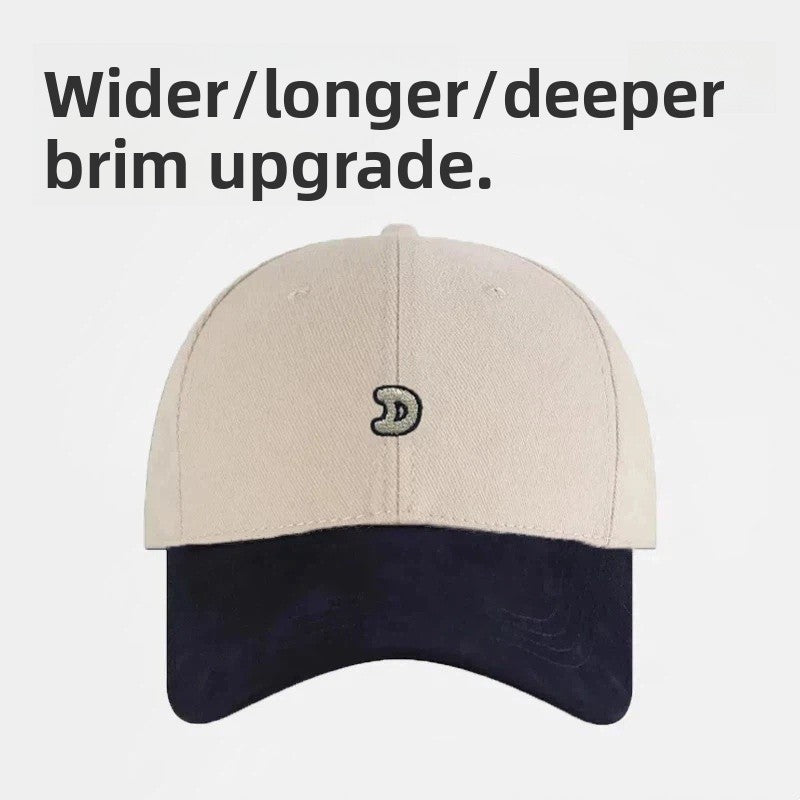 Unisex Simple Style Baseball Cap With Wide Brim Featuring Embroidery And UV Protection In Cotton Material