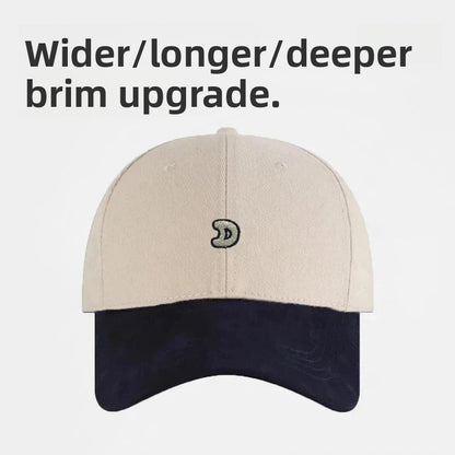 Unisex Simple Style Baseball Cap With Wide Brim Featuring Embroidery And UV Protection In Cotton Material
