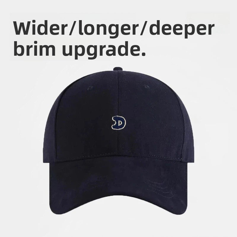 Unisex Simple Style Baseball Cap With Wide Brim Featuring Embroidery And UV Protection In Cotton Material