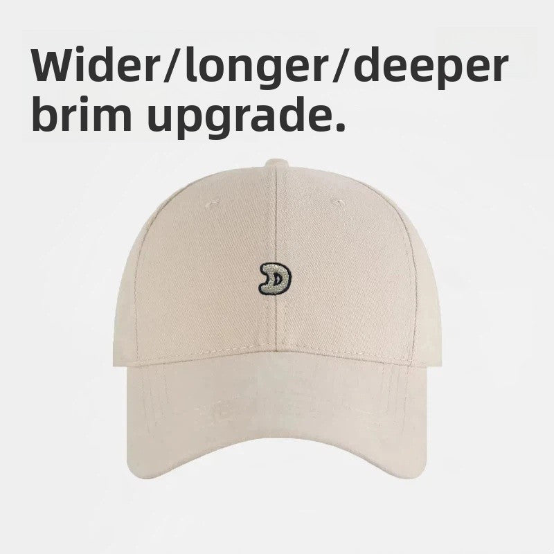 Unisex Simple Style Baseball Cap With Wide Brim Featuring Embroidery And UV Protection In Cotton Material