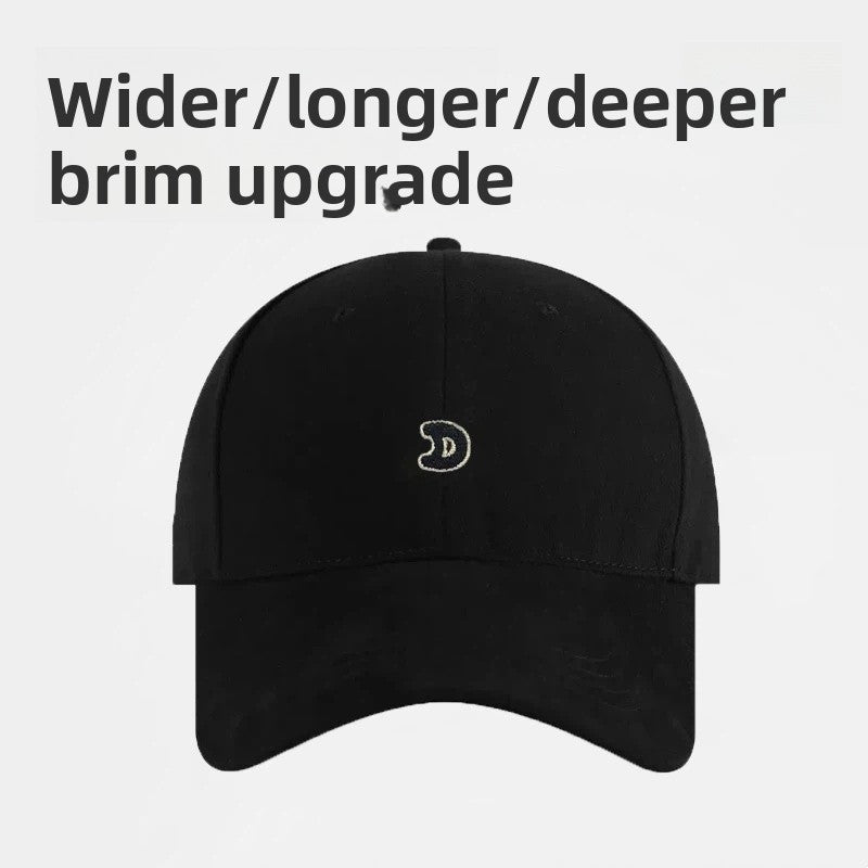 Unisex Simple Style Baseball Cap With Wide Brim Featuring Embroidery And UV Protection In Cotton Material