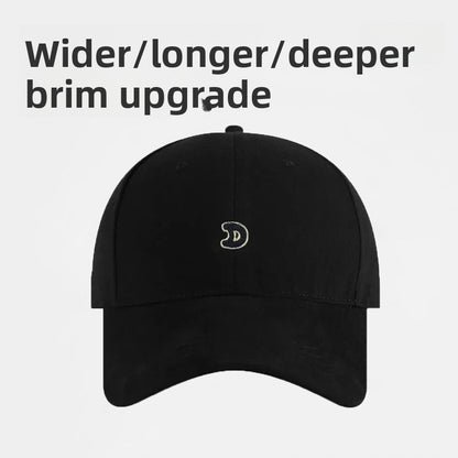 Unisex Simple Style Baseball Cap With Wide Brim Featuring Embroidery And UV Protection In Cotton Material