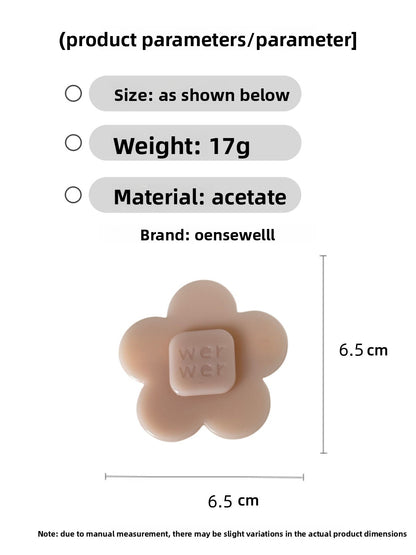 Flowers Hairpin For Women Made Of Acetic Acid Sheets In Apricot Color