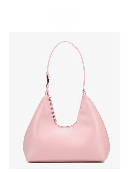 Women’s Dumpling Shape Underarm Bag In PU Leather With Sewing Thread Detail, Top Handle And Large Capacity