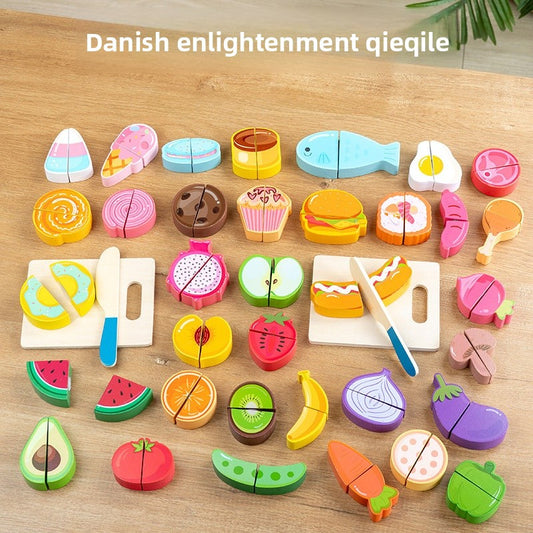 Wooden Kitchenware Toy Vegetable Set For Pretend Play, Safe And Durable Wooden Toy For Kids