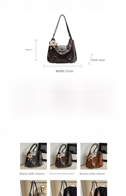 Women’s Cloud Shape Shoulder Bag In PU Leather With Large Capacity And Single Shoulder Strap For Spring & Summer