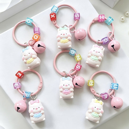 Multicolor Animal Bag Charm Key Chain Made Of Durable Resin, Perfect Accessory For Bags And Keys