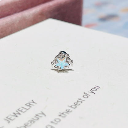 Simple Style Star Ear Cartilage Rings & Studs For Women In White, Crafted From Surgical Steel And Titanium Steel With Zircon Inlay