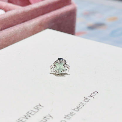 Simple Style Star Ear Cartilage Rings & Studs For Women In White, Crafted From Surgical Steel And Titanium Steel With Zircon Inlay
