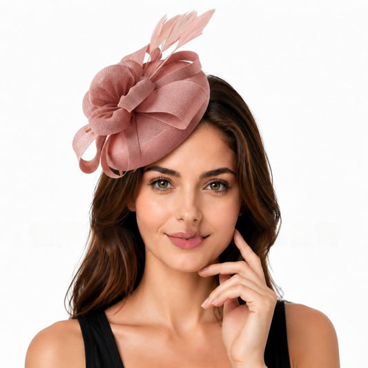Feather Hair Band In Maillard Style For Women, Made Of Polyester, Available In Peacock Blue For Spring