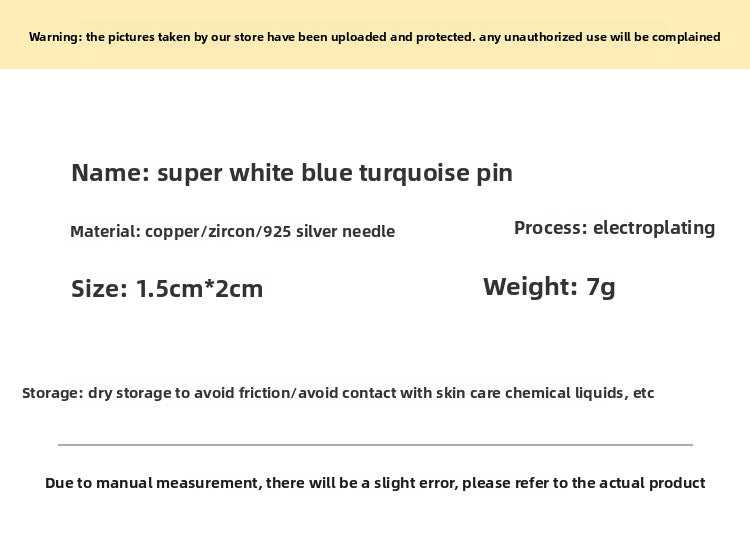For Unisex Blue Earrings Featuring Turquoise Inlay And Copper Ear Pins With Electroplated Finish