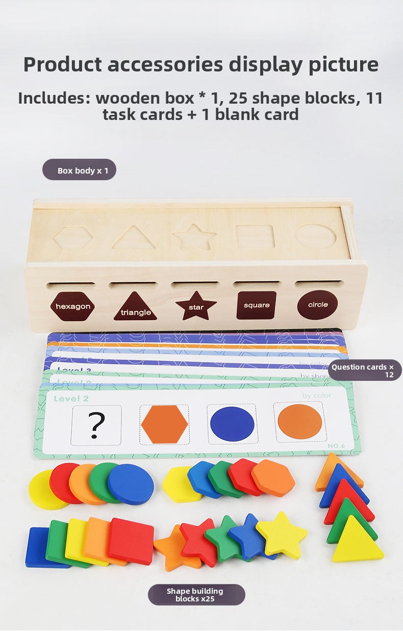 Wooden Learning Toys For Toddlers Ages 3-6, Children Unisex Educational Toy In Colour
