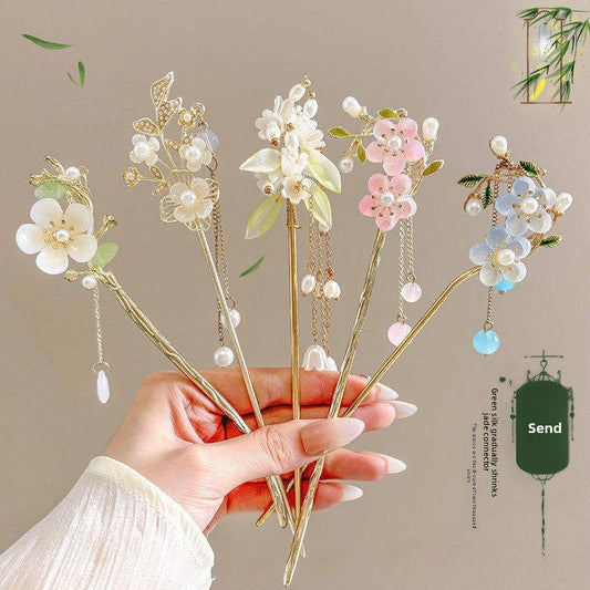 Chinoiserie Hair Sticks For Kids Made Of Durable Alloy, Perfect Summer Birthday Hair Accessories