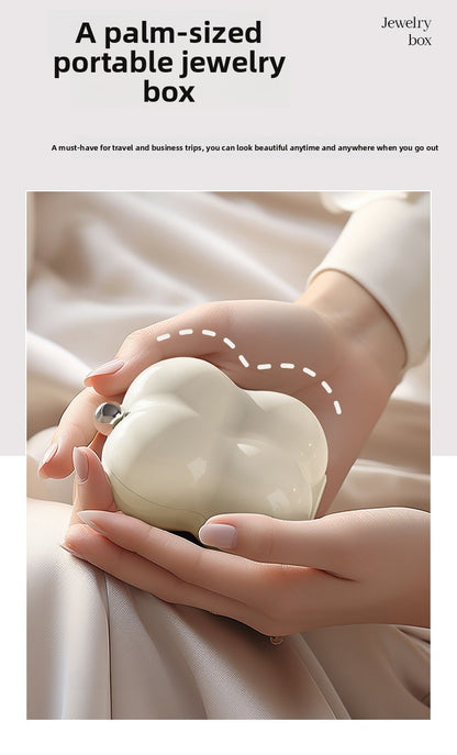 Solid Color Jewelry Box In White For Elegant Storage And Organization
