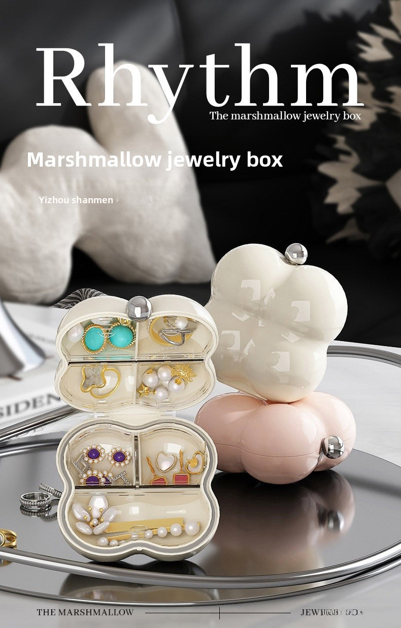 Solid Color Jewelry Box In White For Elegant Storage And Organization