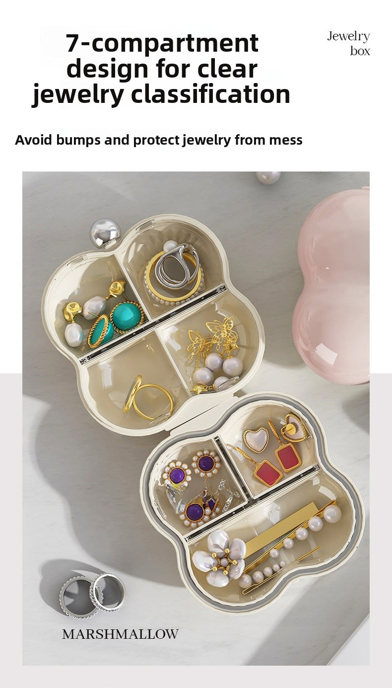 Solid Color Jewelry Box In White For Elegant Storage And Organization