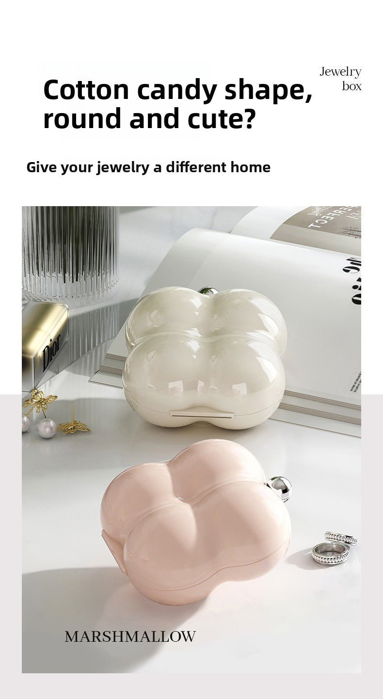 Solid Color Jewelry Box In White For Elegant Storage And Organization