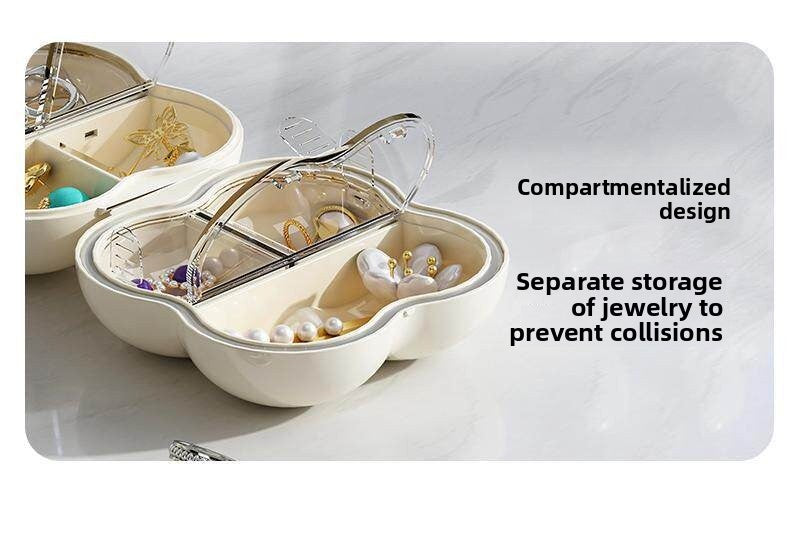 Solid Color Jewelry Box In White For Elegant Storage And Organization
