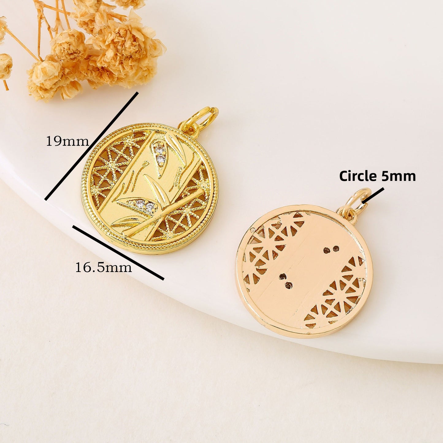 Bow Tie Pendant In Copper With 14K Real Gold Plated Electroplated Finish Featuring Zircon Inlay, Commute Style Jewelry Accessory