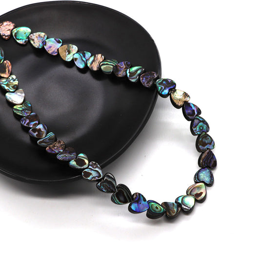 Polished Heart Shape Shell Beads With Center-Drilled Hole, Diameter 10mm For Jewelry Making