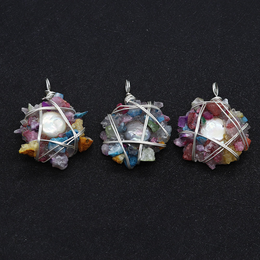 Elegant Pendant With Genuine Freshwater Pearl And Freshwater Pearl Inlay For Timeless Jewelry