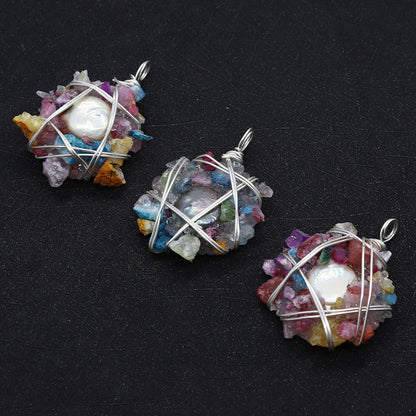 Elegant Pendant With Genuine Freshwater Pearl And Freshwater Pearl Inlay For Timeless Jewelry