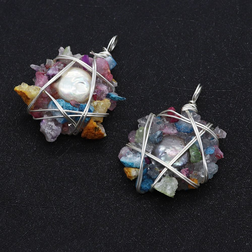 Elegant Pendant With Genuine Freshwater Pearl And Freshwater Pearl Inlay For Timeless Jewelry