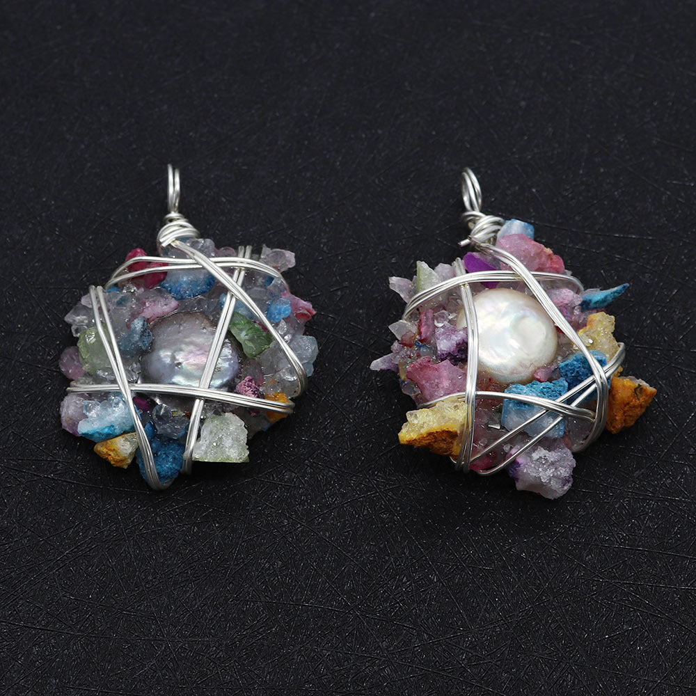 Elegant Pendant With Genuine Freshwater Pearl And Freshwater Pearl Inlay For Timeless Jewelry