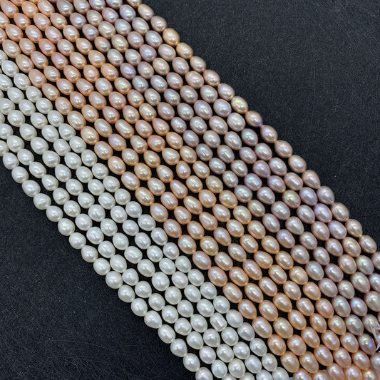Polished Freshwater Pearl Beads With 3mm Diameter, Natural White Pearls For Jewelry Making