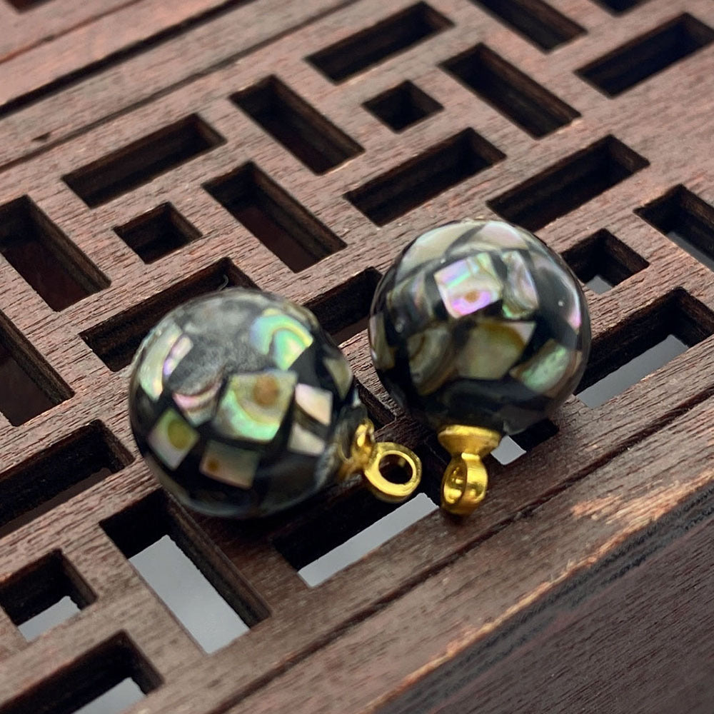 Natural Shell Pendant With 8mm Diameter Featuring Marine Style And Splicing Craftsmanship
