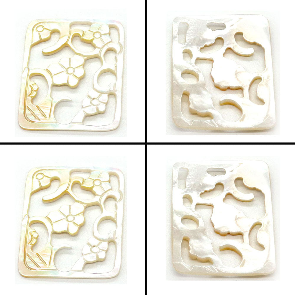Natural Yellow Shell Pendant Featuring Marine Style Carving For Jewelry Making
