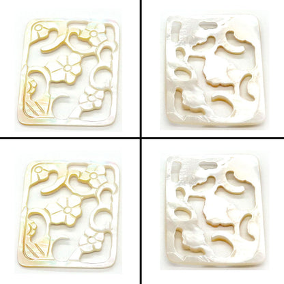 Natural Yellow Shell Pendant Featuring Marine Style Carving For Jewelry Making