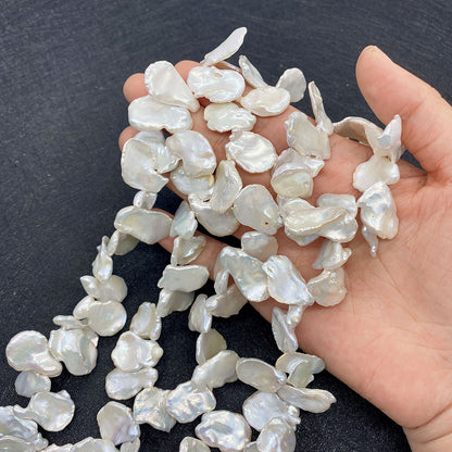 Polished Freshwater Pearl Beads Featuring Top Drilled Design For Jewelry Making