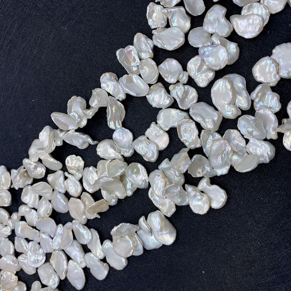 Polished Freshwater Pearl Beads Featuring Top Drilled Design For Jewelry Making