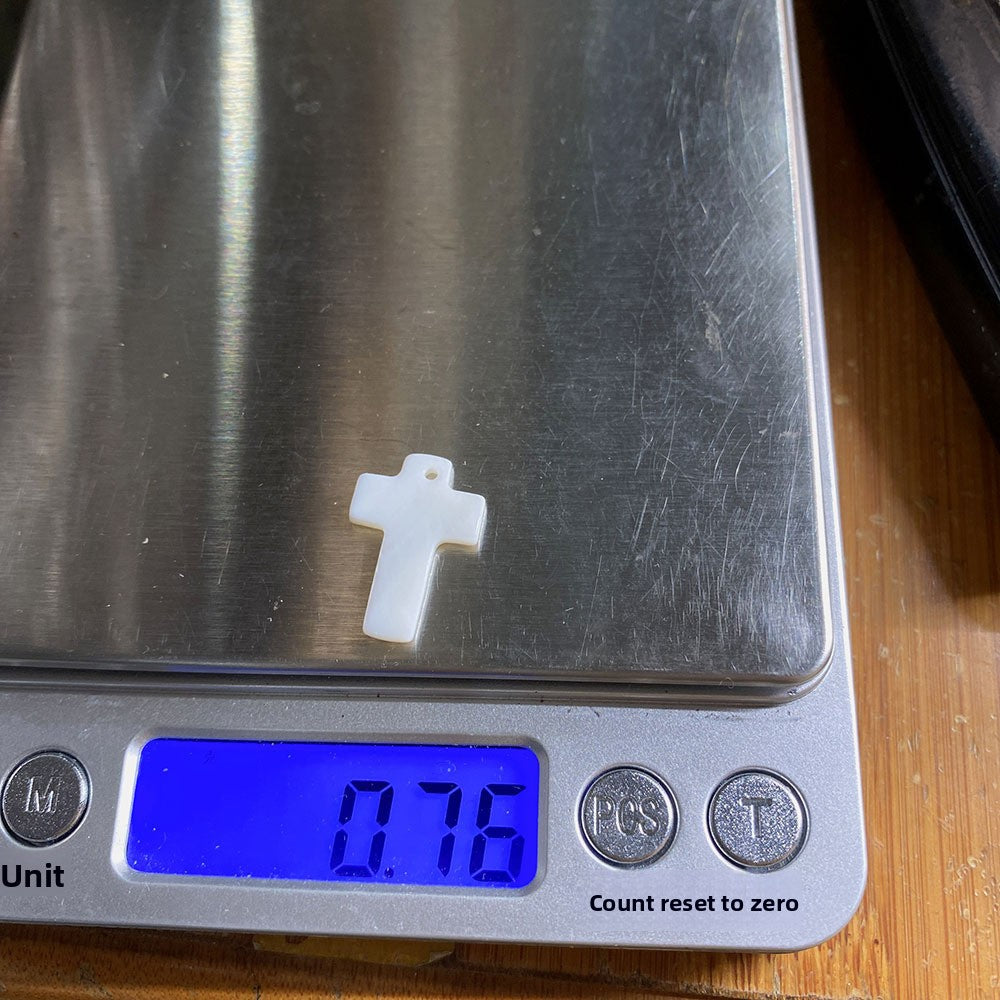 100 PCS White Natural Shell Cross Pendants Featuring Carving Craftsmanship For Jewelry Making