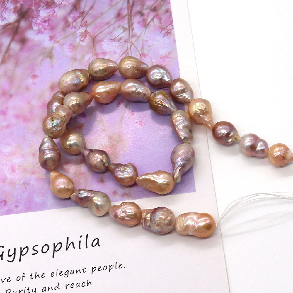 Irregular Baroque Style Freshwater Pearl Beads With 10mm Diameter For Jewelry Making