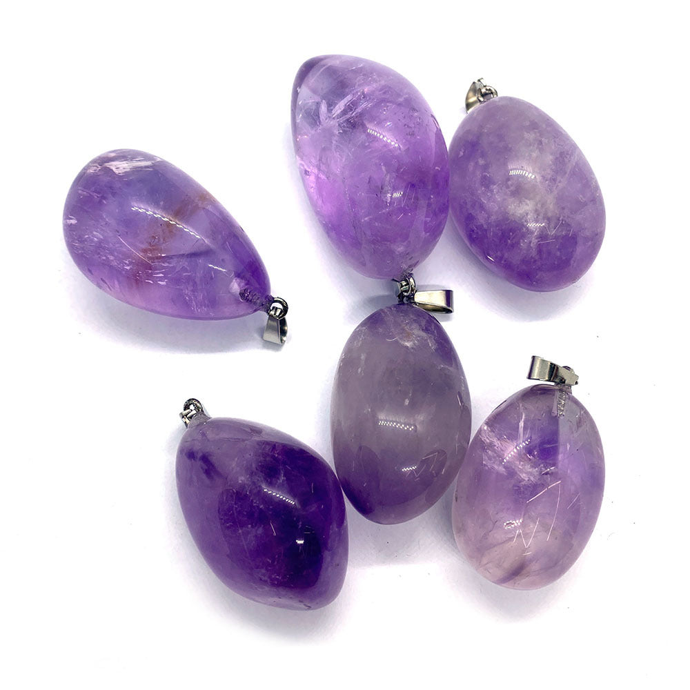 Crystal February Birthstone Amethyst Melon Seed Buckle Jewelry Accessory In Natural Purple With Irregular Craft