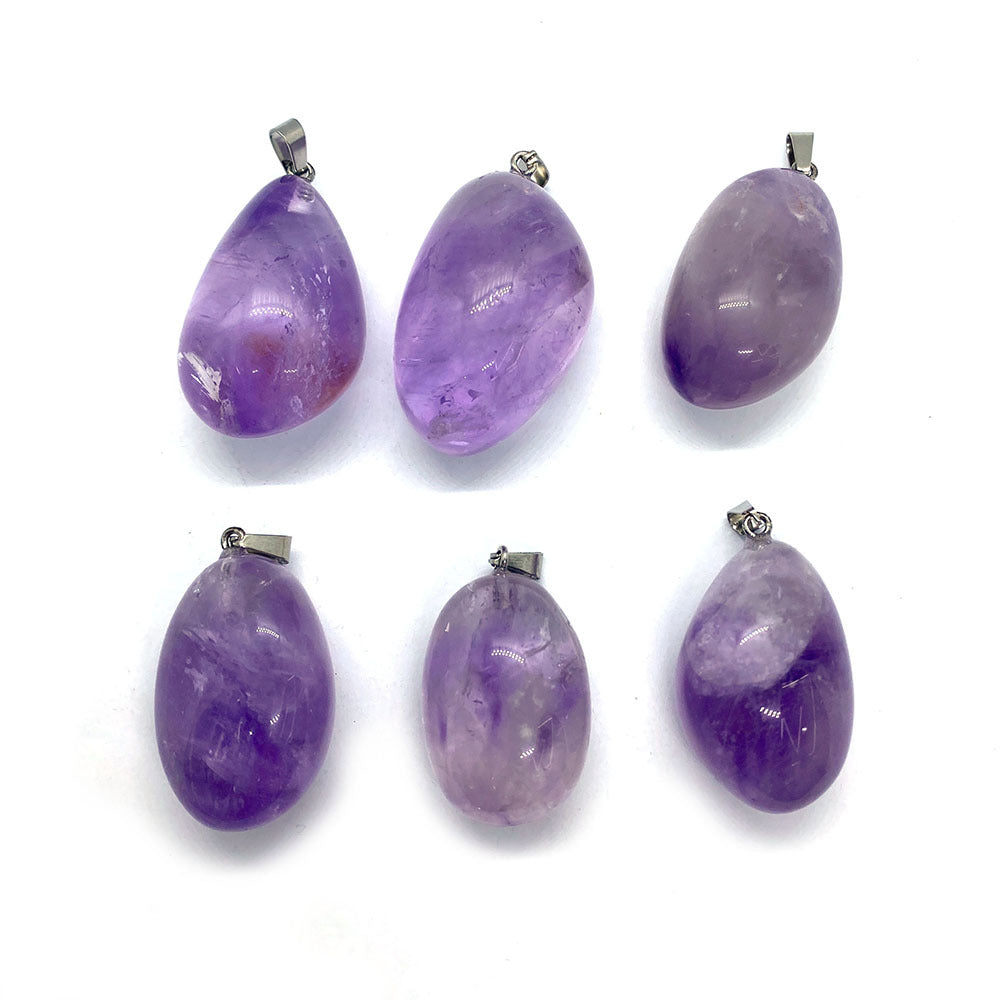 Crystal February Birthstone Amethyst Melon Seed Buckle Jewelry Accessory In Natural Purple With Irregular Craft