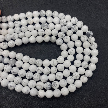 Polished Natural Stone Ball Beads For Jewelry Making, Diameter 6 Mm, Center-Drilled For Easy Stringing