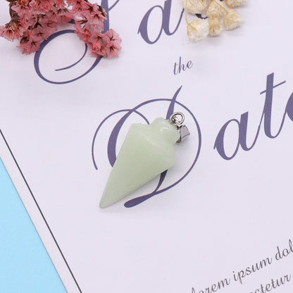 Watermelon Natural Stone Pendant With Watermelon Stone Inlay, Polished Finish Jewelry