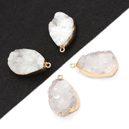 Water Droplets Pendant In White Crystal, Natural Jewelry Accessory
