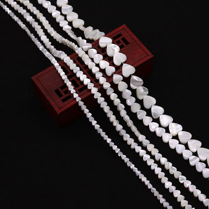 Heart Shape Shell Beads With 4mm Diameter Featuring Carving Craftsmanship And Center-Drilled Design In Marine Style