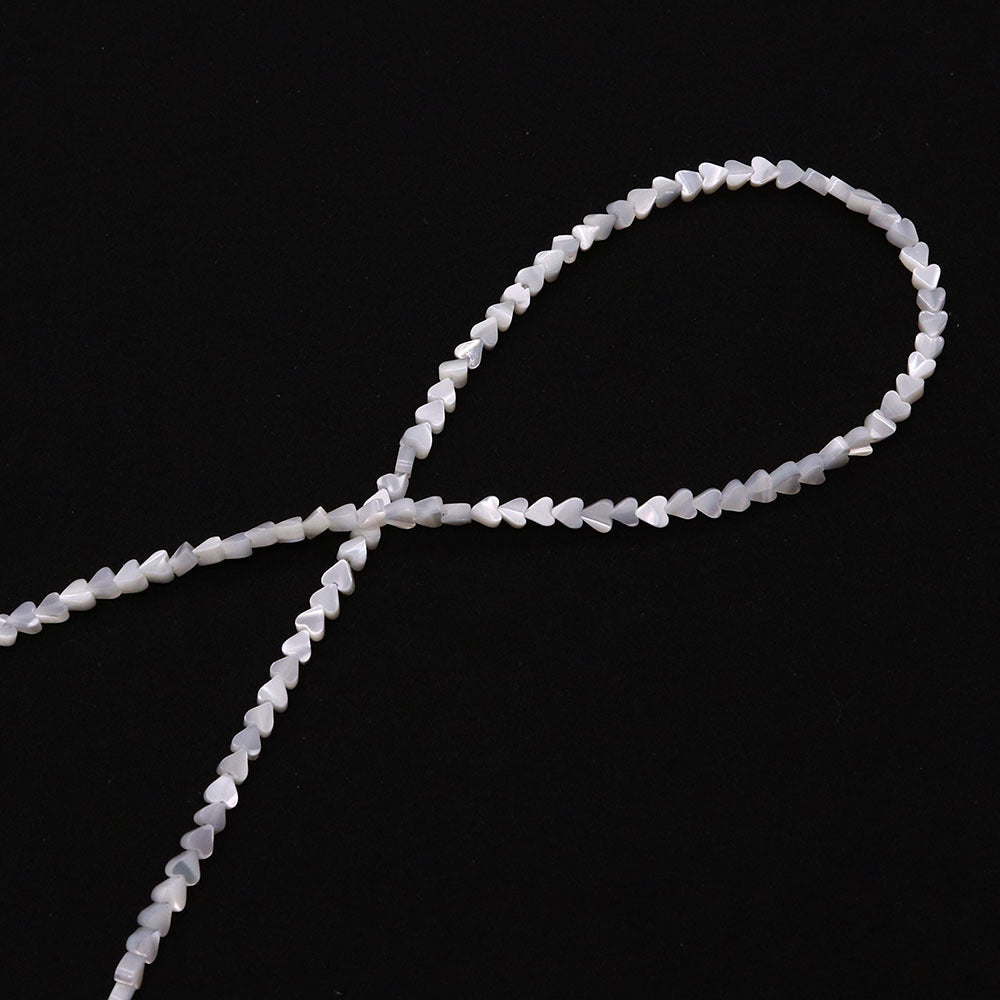 Heart Shape Shell Beads With 4mm Diameter Featuring Carving Craftsmanship And Center-Drilled Design In Marine Style