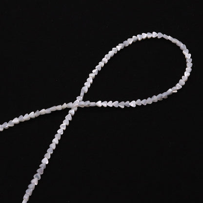 Heart Shape Shell Beads With 4mm Diameter Featuring Carving Craftsmanship And Center-Drilled Design In Marine Style